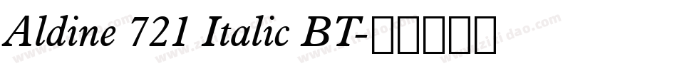 Aldine 721 Italic BT字体转换